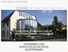 Tablet Screenshot of hotel-wustermark.de